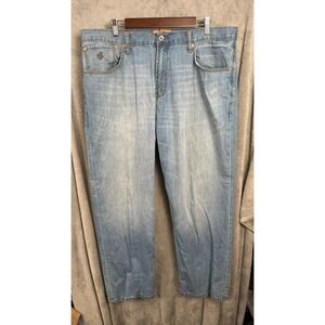 Rocawear Casual Jeans Men's W40 Blue Cotton Straight Leg 5-Pockets Regular Fit